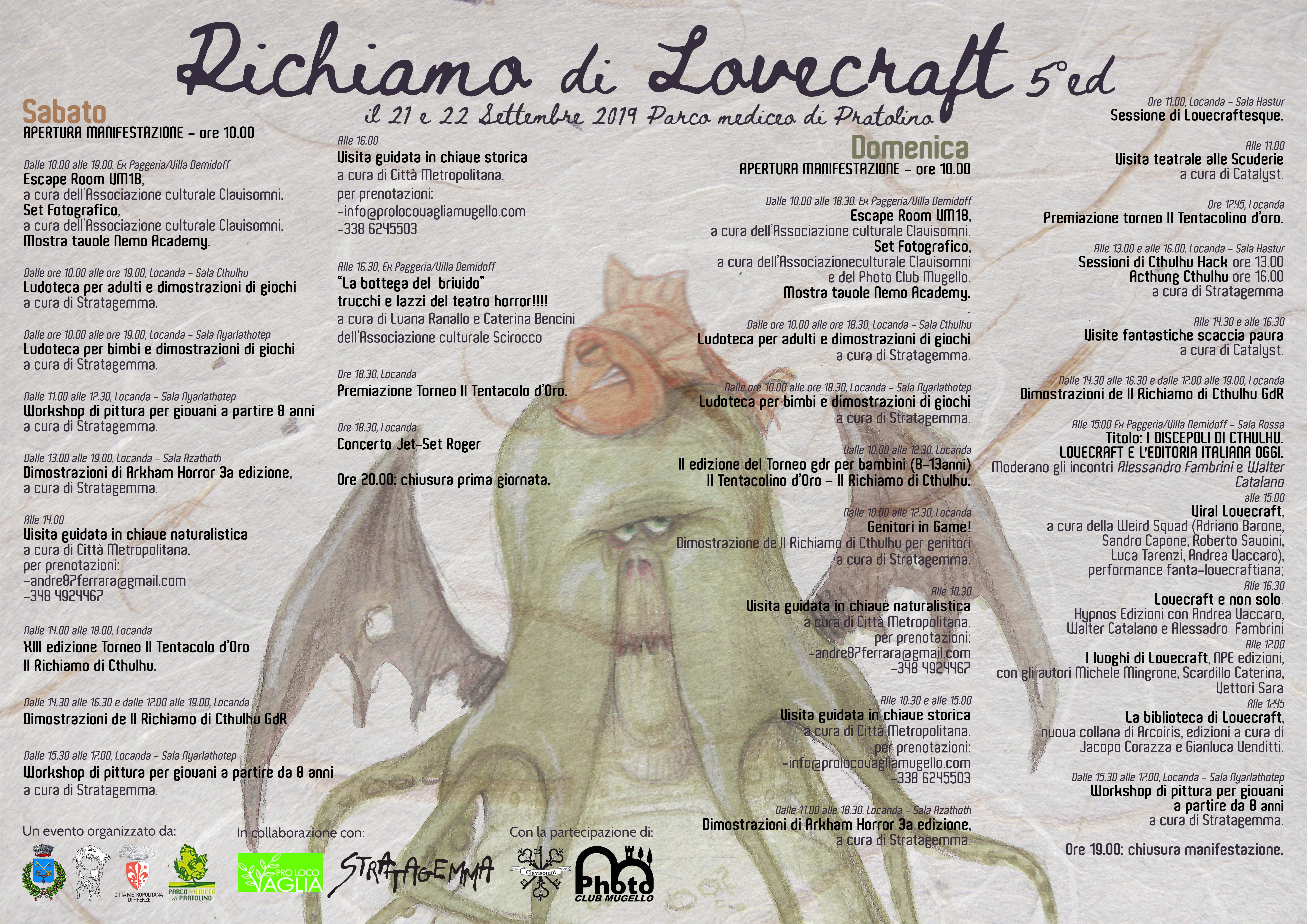 Il Richiamo di Lovecraft, programma