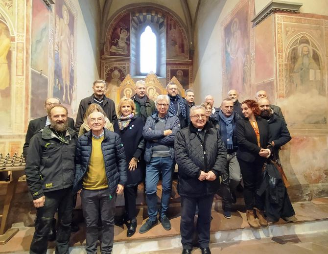 Partecipanti alla inaugurazione dei restauri dell'oratorio di San Bartolomeo