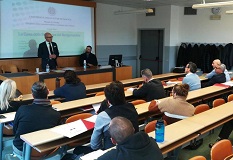 Alessio Spinelli all'apertura del master alla Facoltà di Psicologia dell’Università di Padova