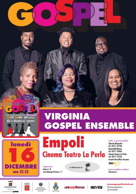 Locandina ‘Gospel’ con Virginia Ensemble a Empoli