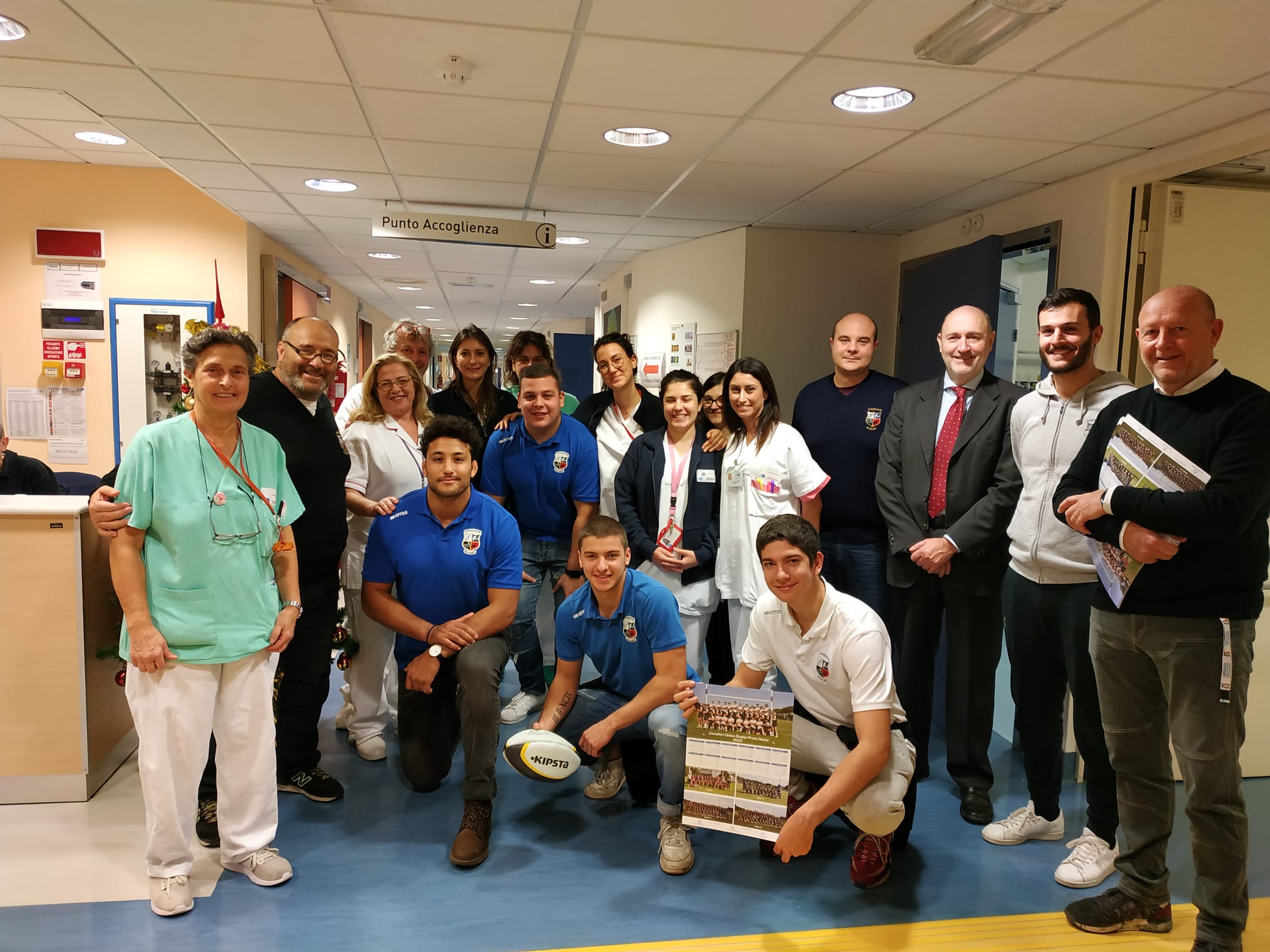 La Fondazione Ami di Prato porta in ospedale un Concerto e in pediatria i giocatori di Rugby 