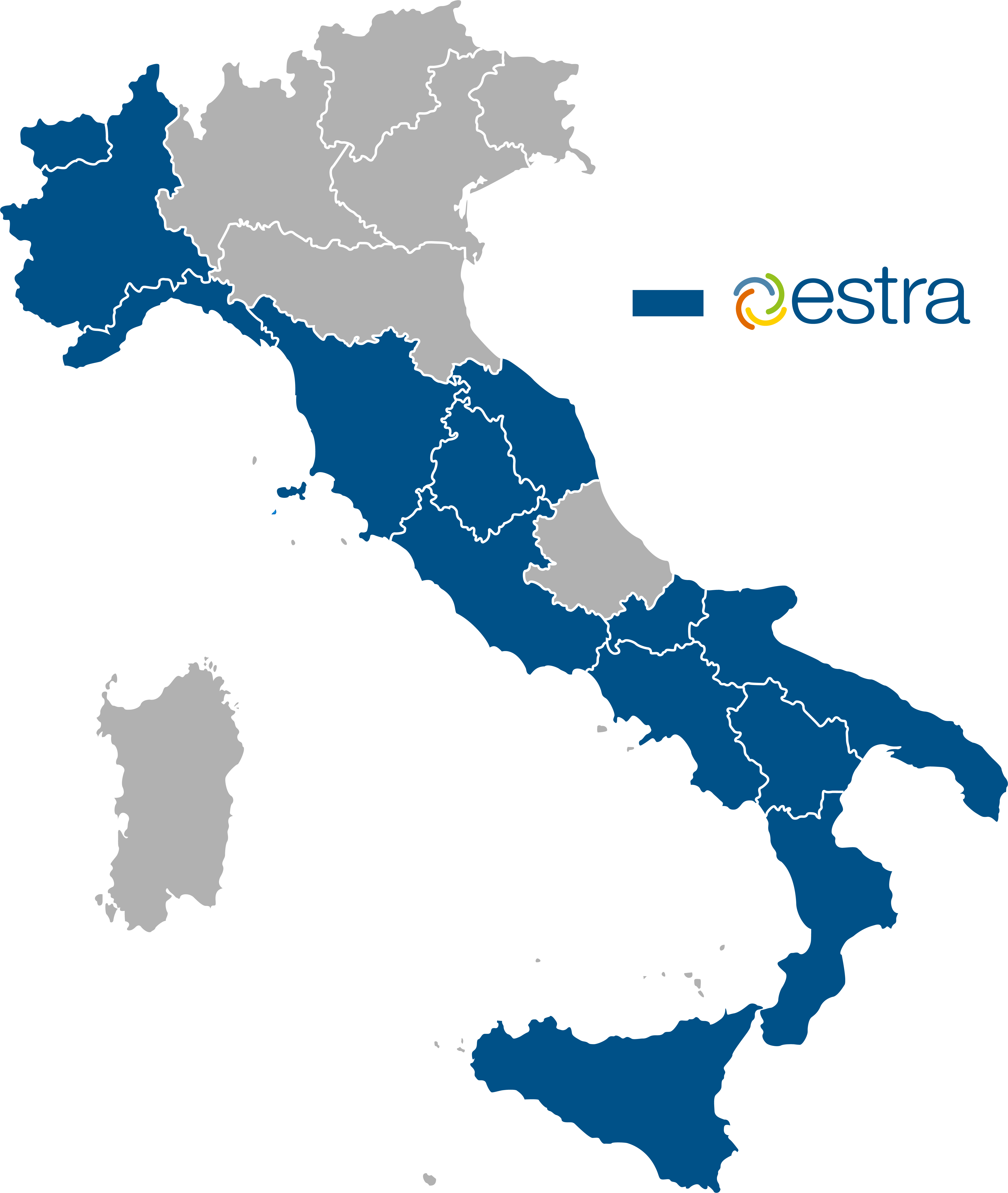 Regioni fornite da Estra (Immagine da comunicato)