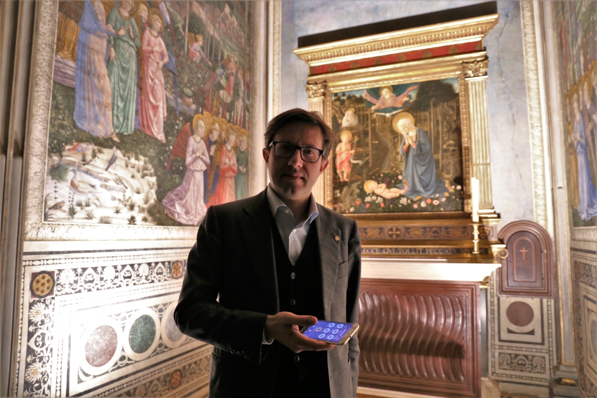 Nuova illuminazione della Cappella dei Magi, sindaco Citt Metropolitana Dario Nardealla (foto Antonello Serino, Ufficio Stampa - Redazione Met)