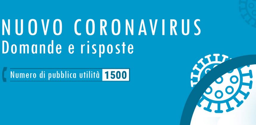 Banner sul coronavirus sul ito del Ministero della Salute
