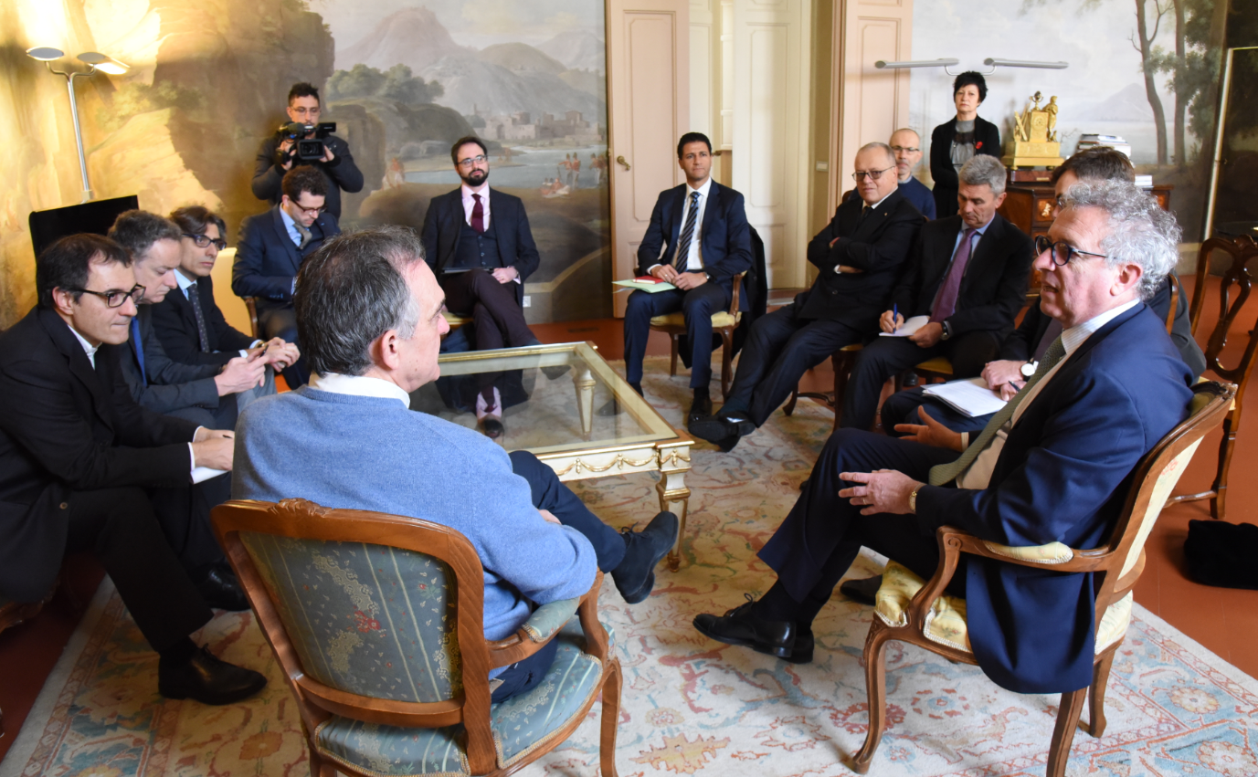 Rossi - ambasciatore e ministri Lussemburgo (Foto da comunicato)