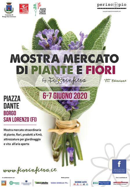Manifesto Mostra Mercato di Piante e Fiori di Borgo San Lorenzo