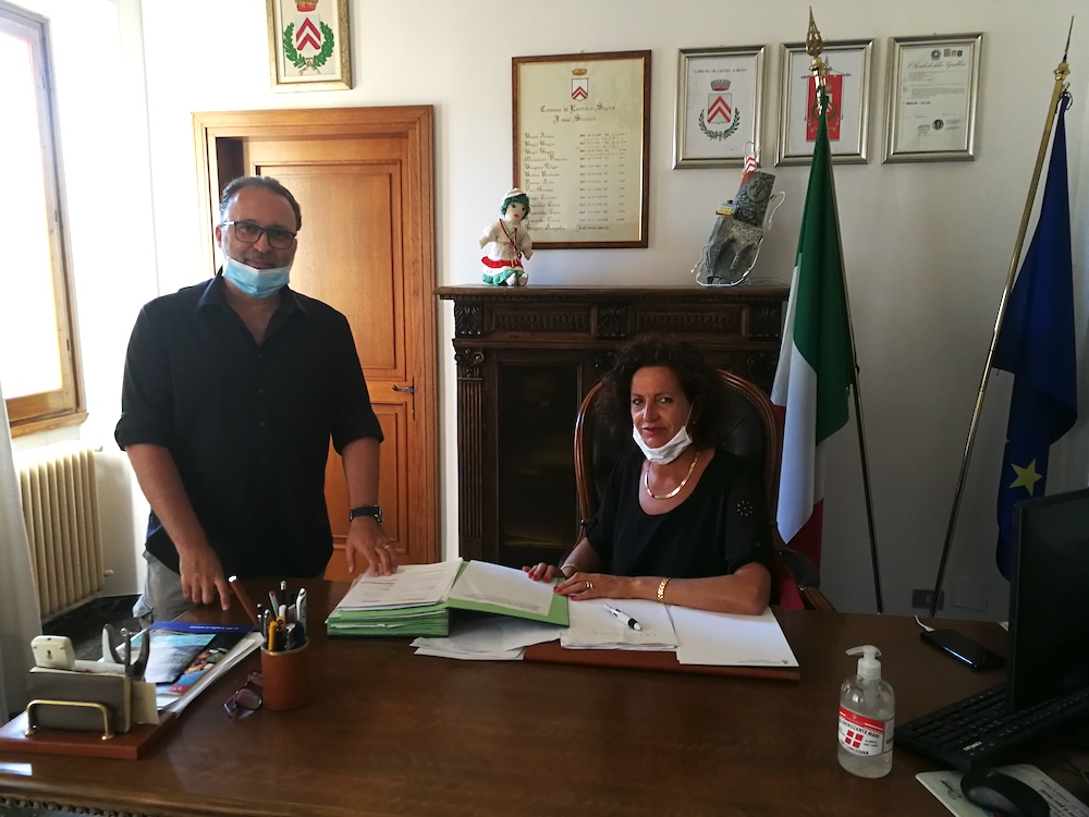 il sindaco Bagni e l'assessore al bilancio Lari