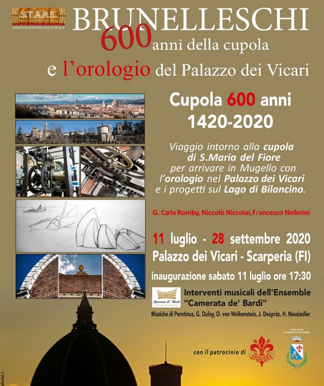 Manifesto mostra 'Brunelleschi 600 anni della Cupola e l'Orologio di Palazzo dei Vicari'