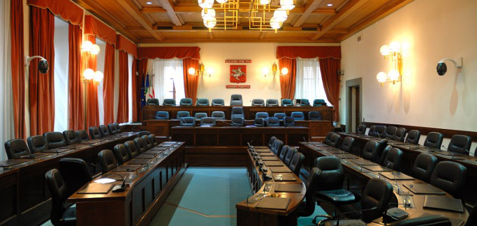 La sala del Consiglio regionale (Foto da comunicato)