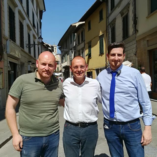 I sindaci del chianti: da sx David Baroncelli, Paolo Sottani, Roberto Ciappi (Foto da comunicato)