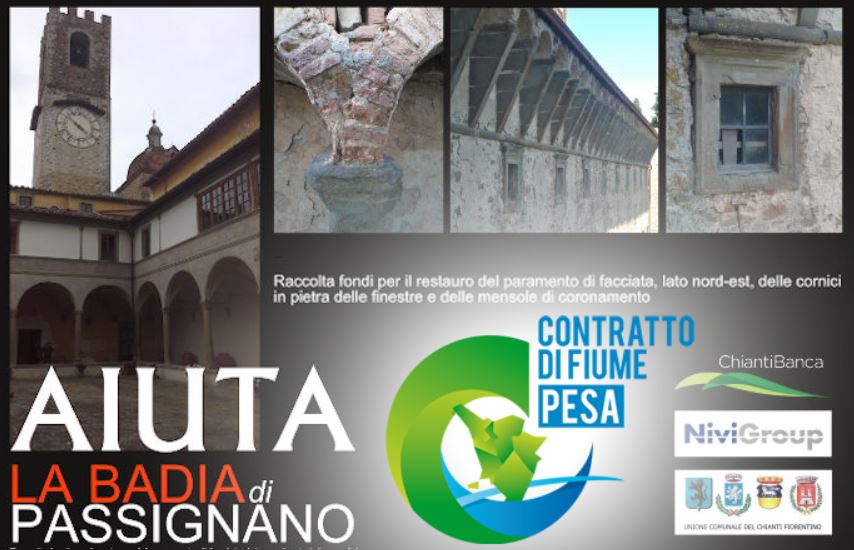 Banner raccolta fondi per la Badia di Passignano