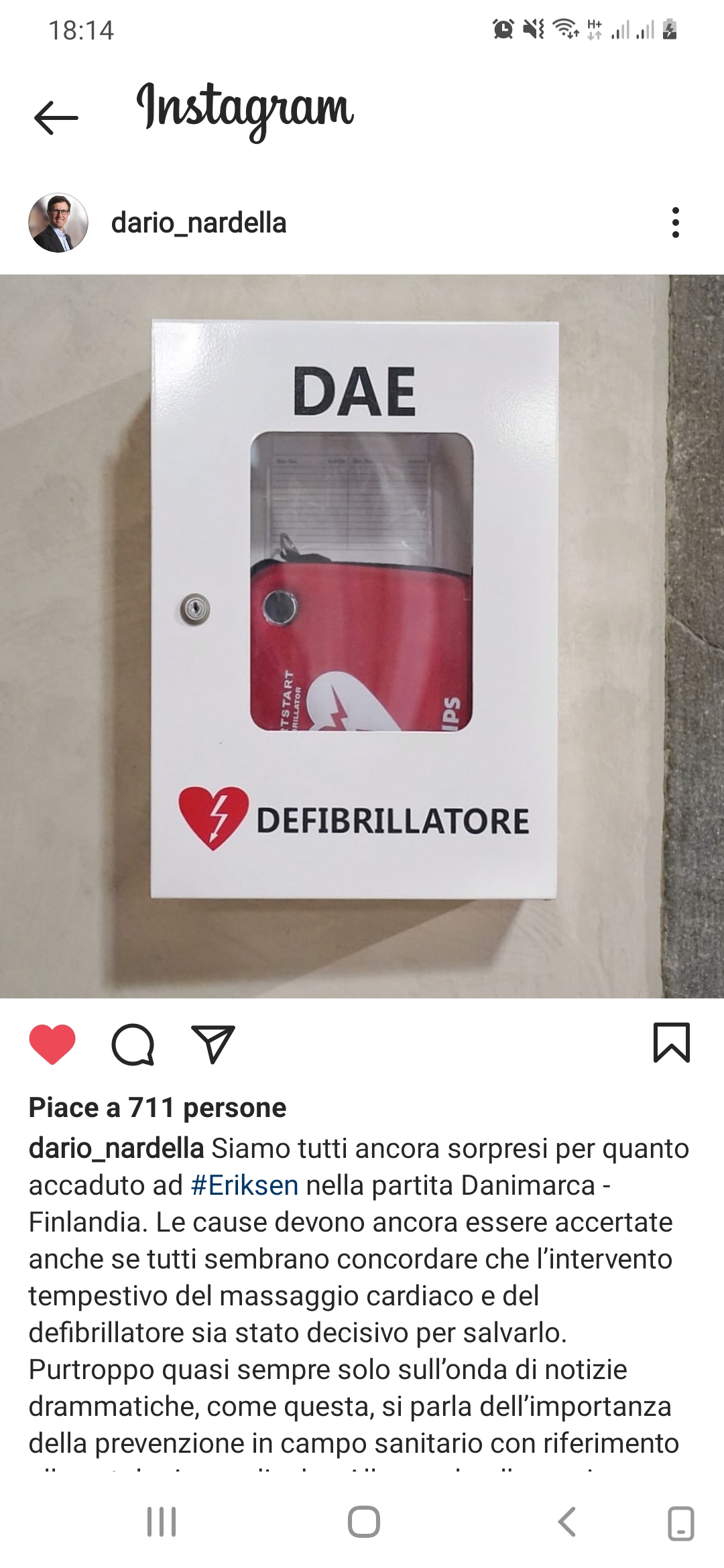 Il messaggio del Sindaco Dario Nardella su Instagram