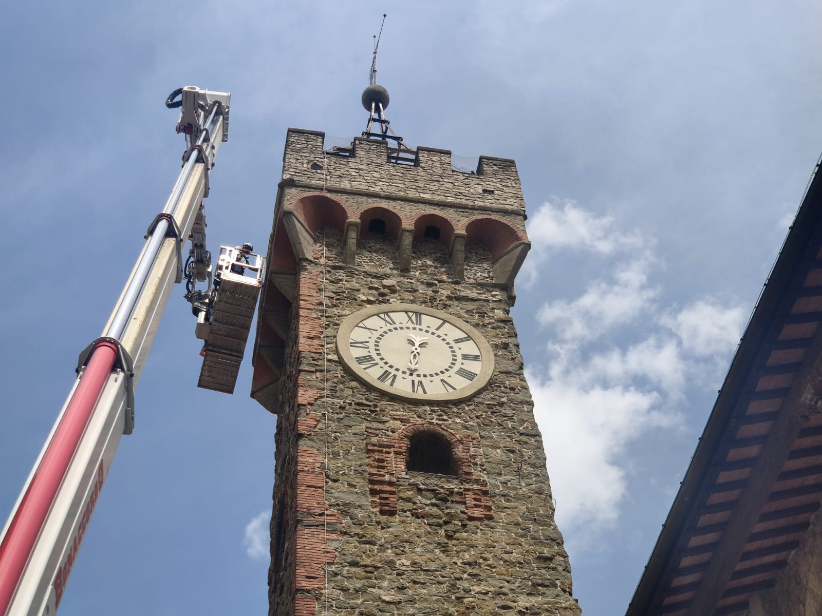 Palazzo Pretorio, verifica alla Torre (Fonte foto Comune di Figline e Incisa)