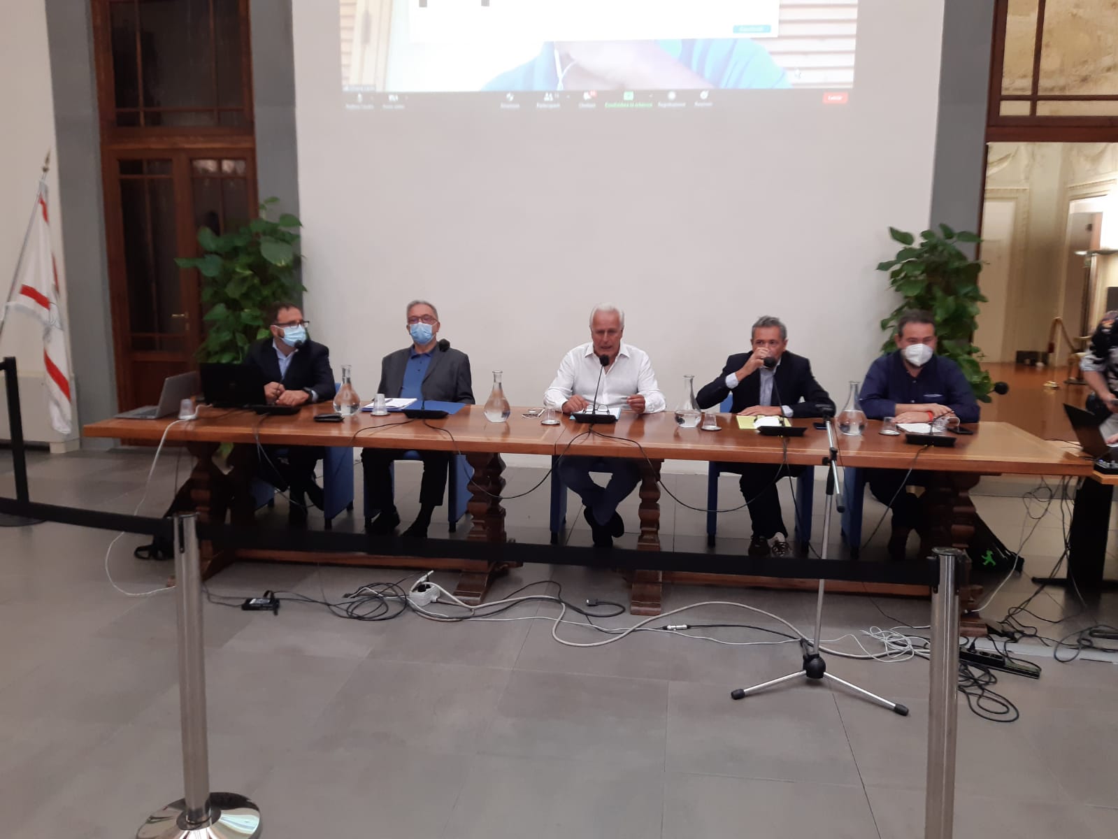 La conferenza stampa di presentazione dello studio Irpet (Fonte foto Regione Toscana)