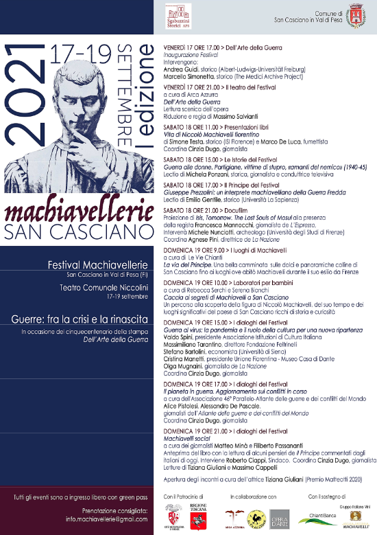 Machiavellerie, programma (pdf in allegato)