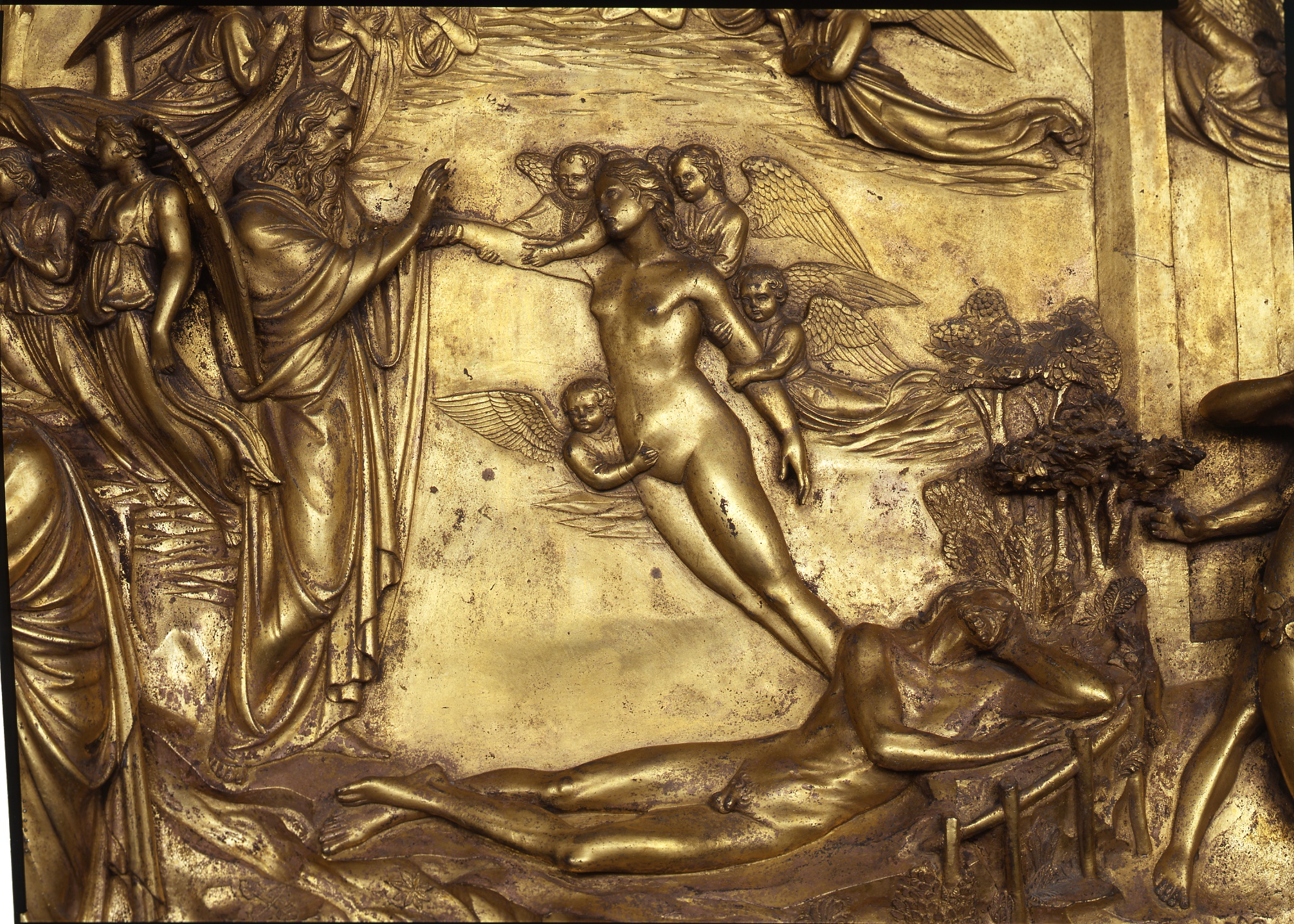 Porta del Paradiso, Ghiberti, particolare della formella con Storie della Creazione dopo il restauro (foto Antonio Quattrone - Fonte Opera Santa Maria del Fiore)