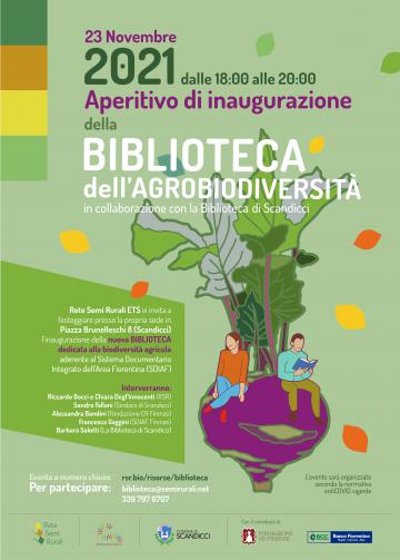 Locandina inaugurazione Biblioteca dell’Agrobiodiversita'
