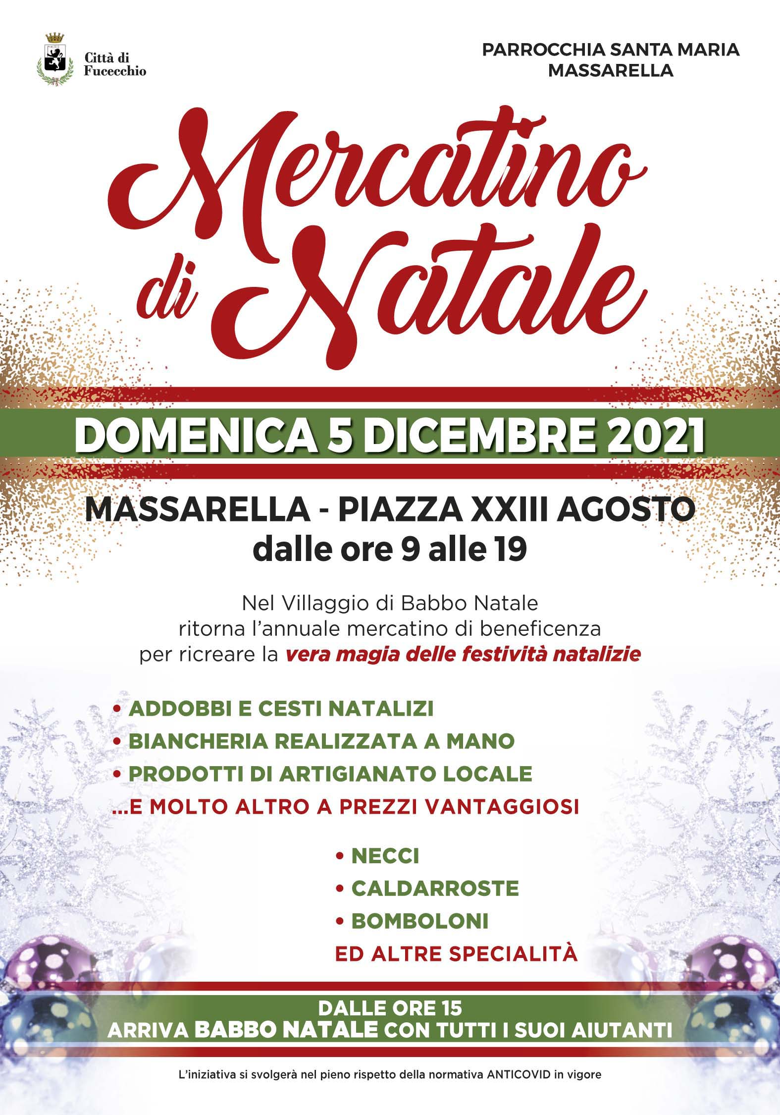 Mercatino di Natale Massarella, manifesto