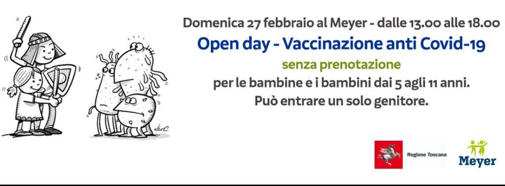 Meyer open day vaccini 27 febbraio 