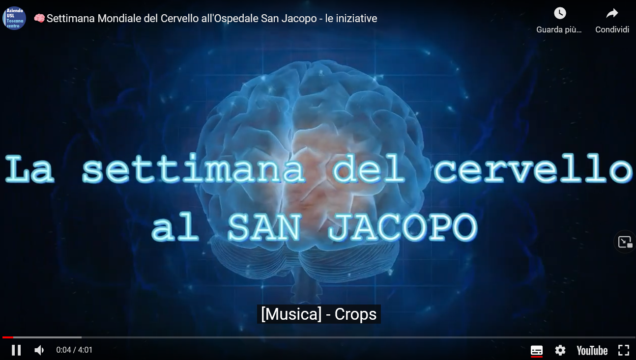 La settimana del cervello al San Jacopo di Pistoia (Frame da video)
