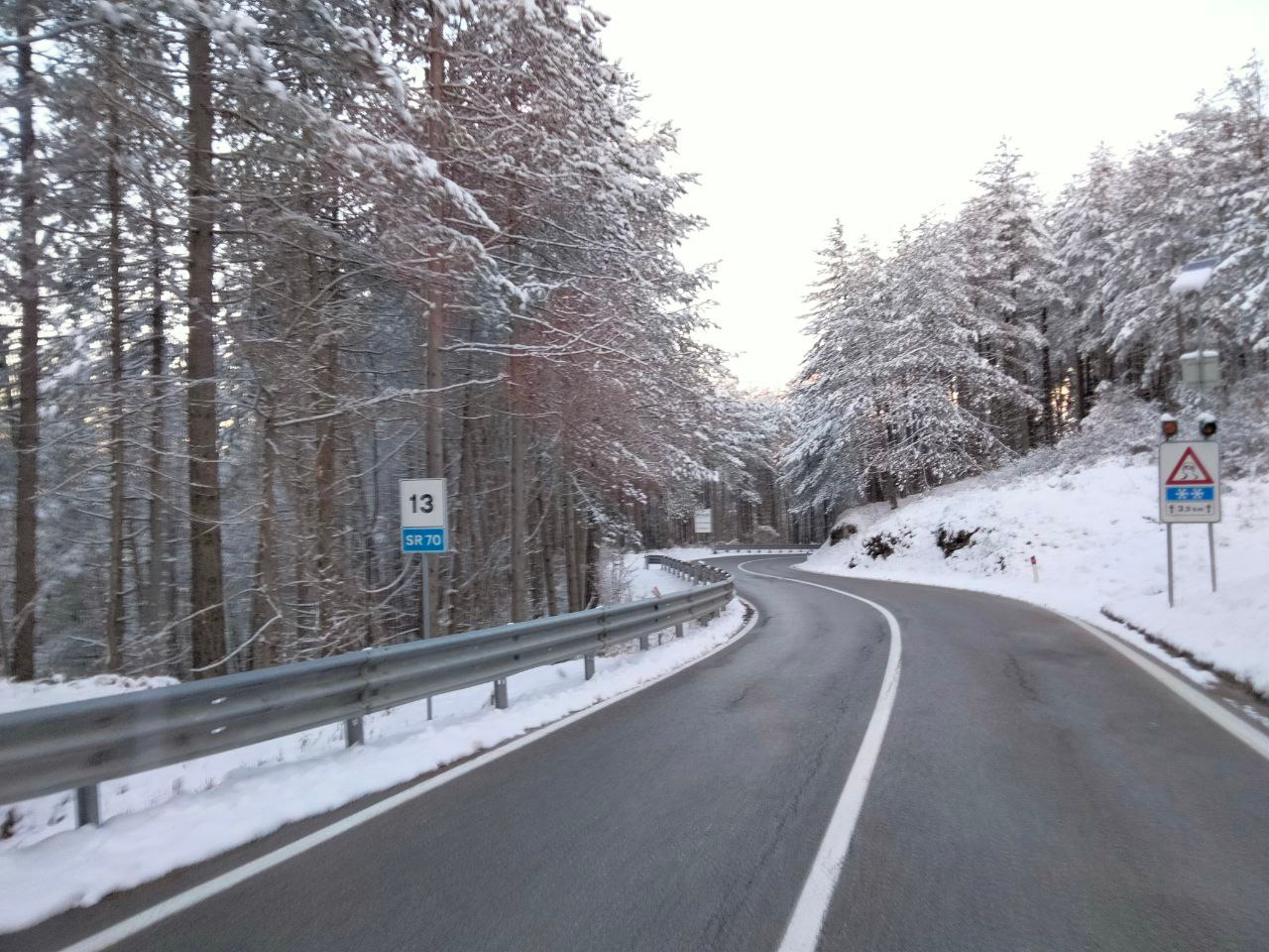 Neve sulle strade della Città Metropolitana (foto Marco Zatini)