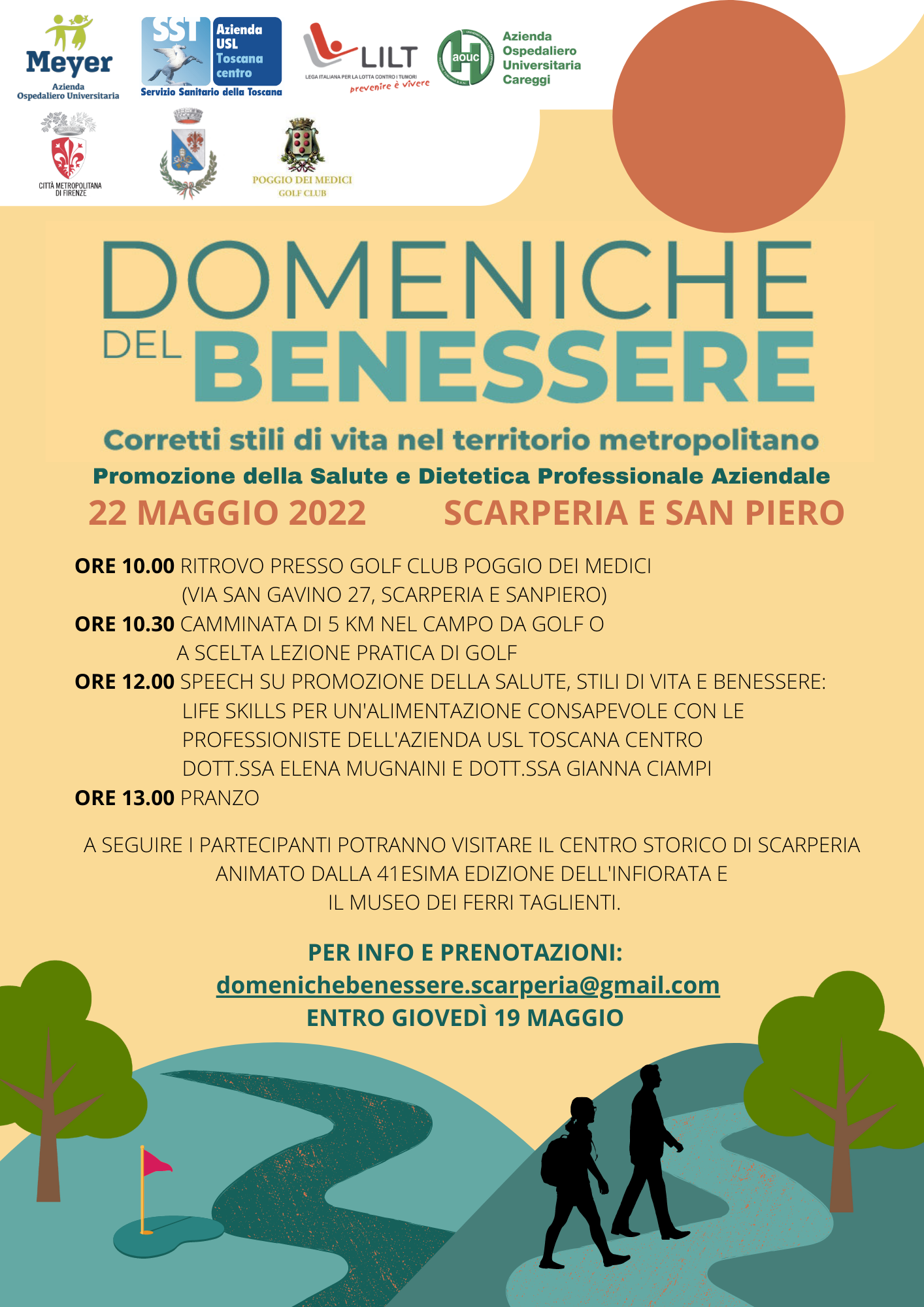 Locandina Domeniche del Benessere Comune Scarperia e San Piero (fonte Città metropolitana di Firenze)