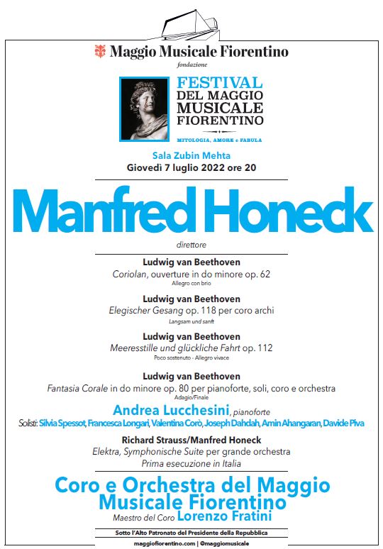 Locandina Festival Maggio Musicale concerto  Manfred Honeck