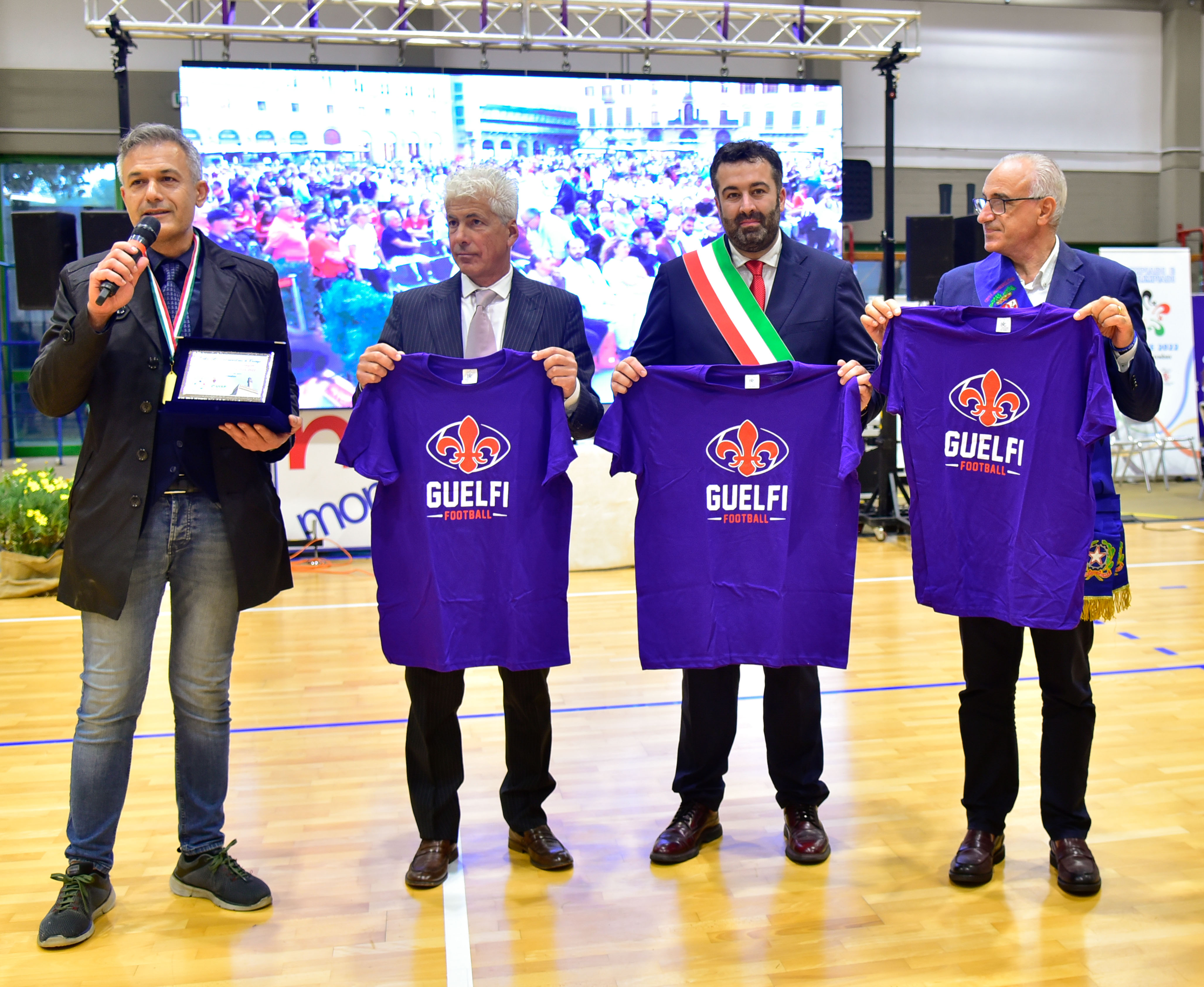 Premiazione dei Guelfi, campioni di Italia di Football americano