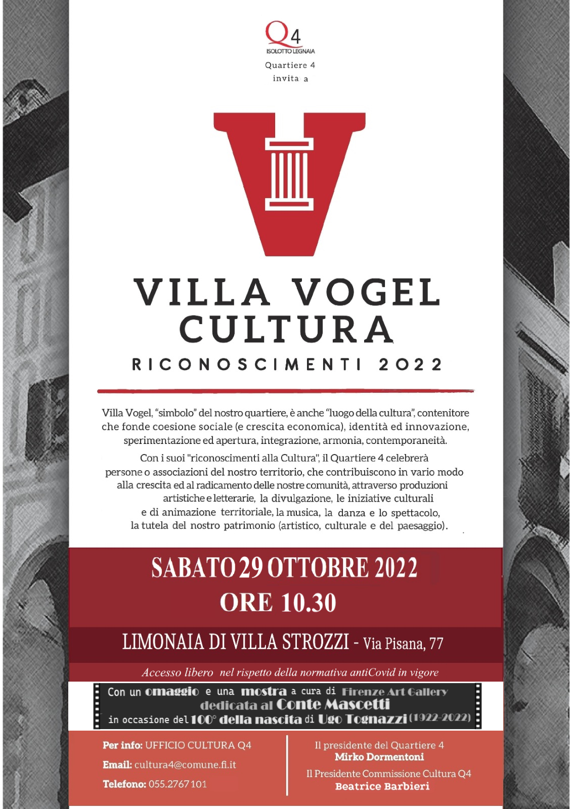 MET Firenze. Villa Vogel Cultura 2022 la consegna ufficiale dei