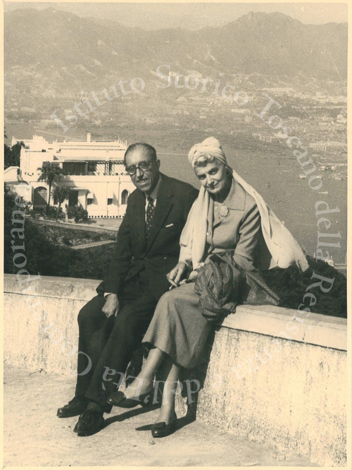 Piero Calamandrei con la moglie Ada. Foto dell'archivio (Fonte Istituto Storico della Resistenza)