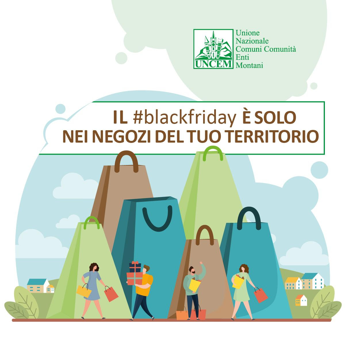 No al BlackFriday online. Campagna Uncem