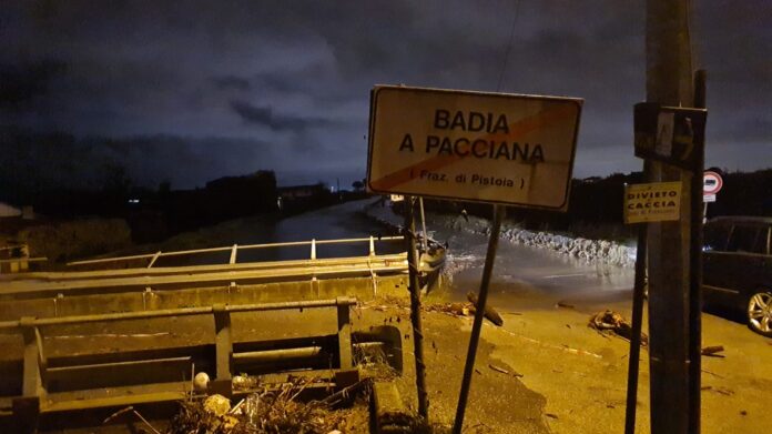 Brana a Badia a Pacciana il 16 dicembre - Maltempo (Fonte foto Consorzio di Bonifica Medio Valdarno)
