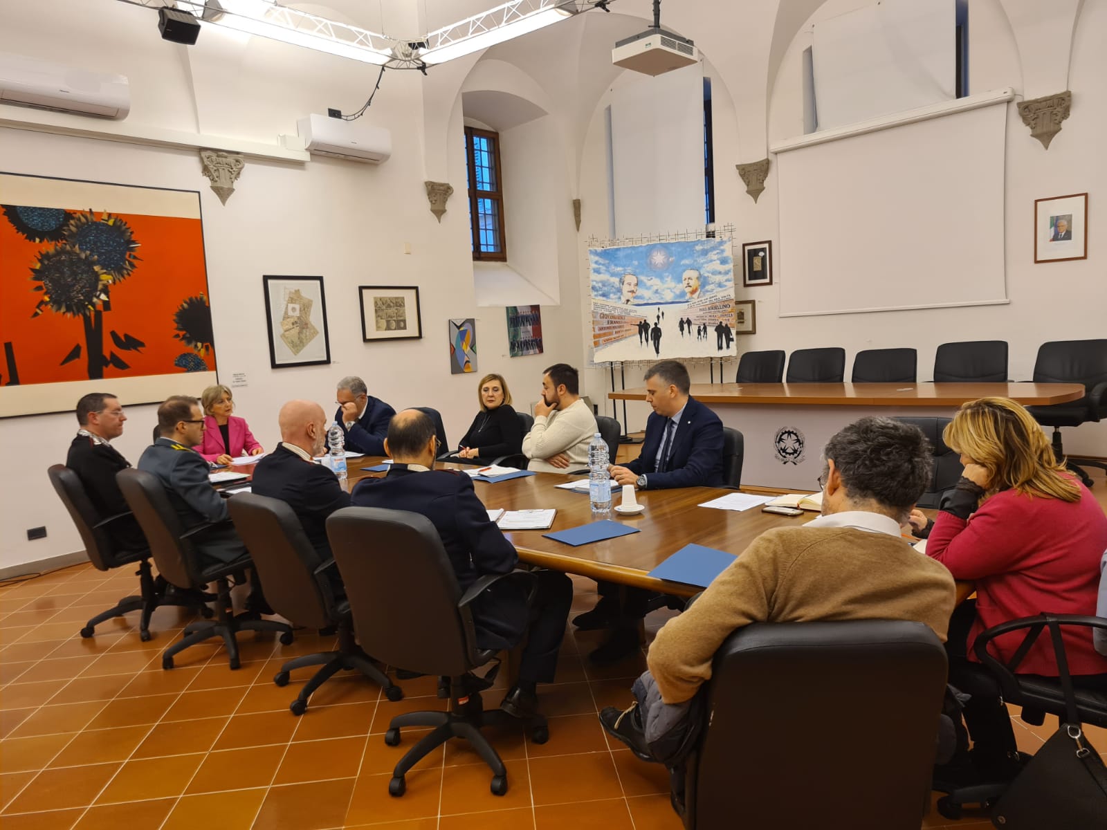 Riunione del Comitato provinciale per l'ordine e la sicurezza pubblica (Fonte foto Prefettura di Prato)