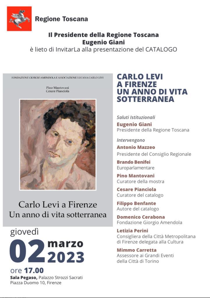 Presentazione del Catalogo Carlo Levi a Firenze  Un anno di vita sotterranea