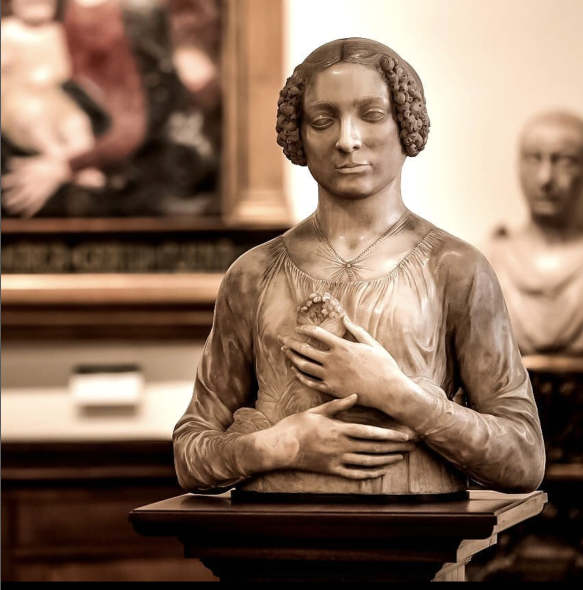 Dama col mazzolino Andrea del Verrocchio (Fonte foto Museo Nazionale del Bargello)