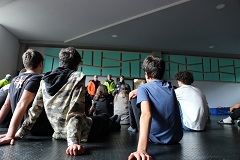 L'incontro con gli studenti a Palazzuolo (foto di Antonello Serino, Met Ufficio Stampa)