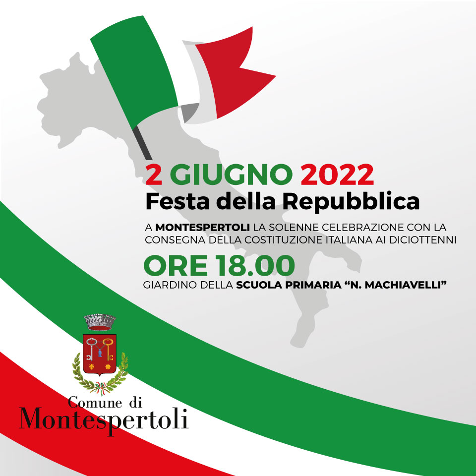 Festa della Repubblica. Consegna della Costituzione ai diciottenni