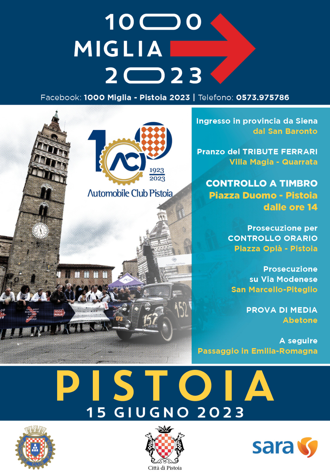 Locandina Pistoia la Mille Miglia