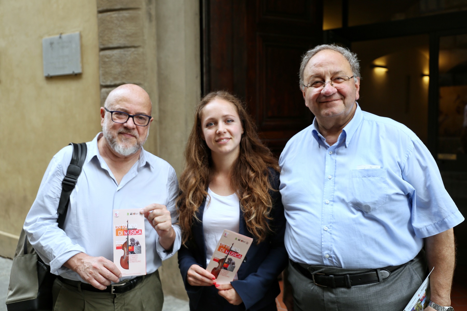 Un Parco di Musica, da sx Gianni Pini, Letizia Perini, Giuseppe Lanzetta  (foto Antonello Serino - Met Ufficio Stampa)