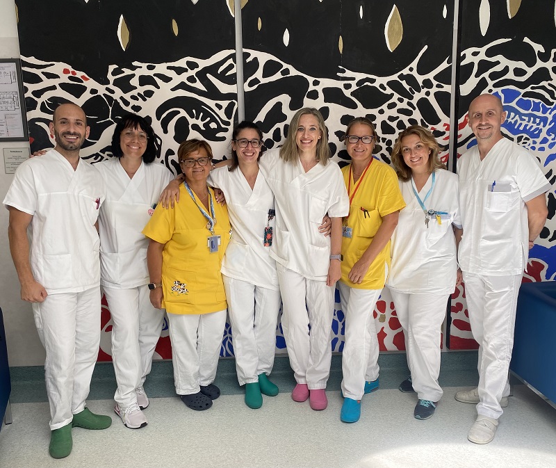 Il team professionale dell'ambulatorio malattie neurologiche rare di Empoli (Fonte foto Ausl Toscana Centro)