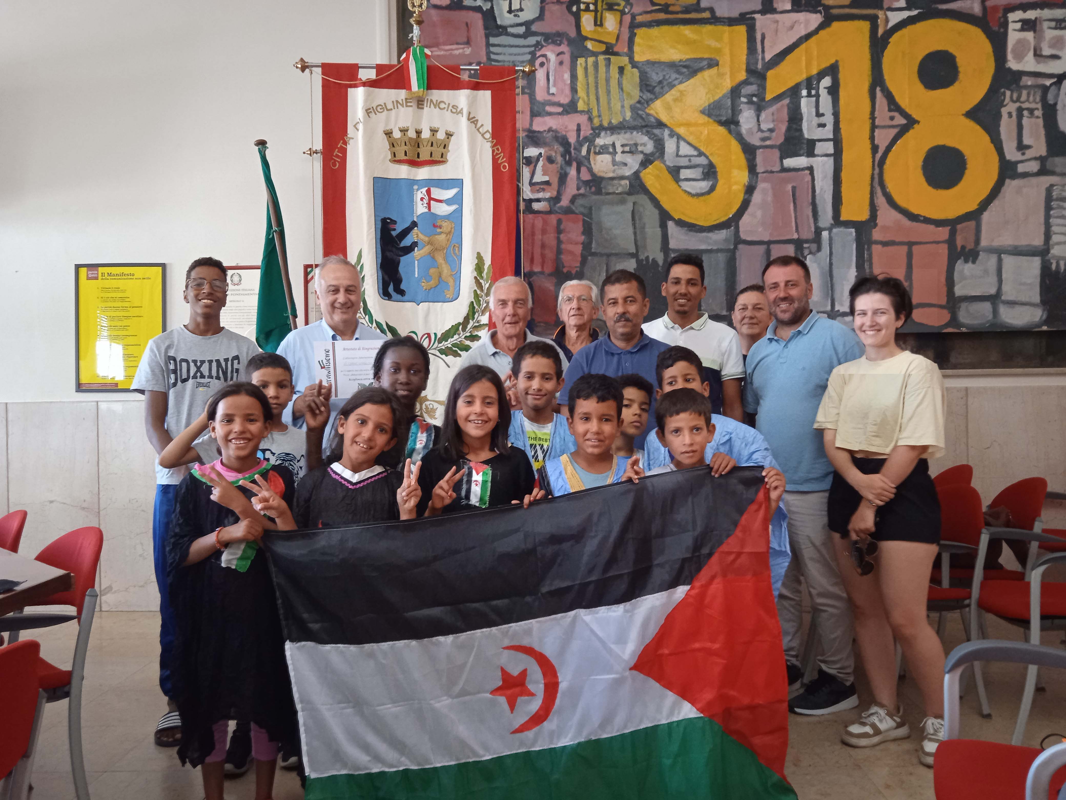 Piccoli ambasciatori di pace Saharawi in visita a Figline e Incisa Valdarno (Fonte foto Comune di Incisa e Figline Valdarno)