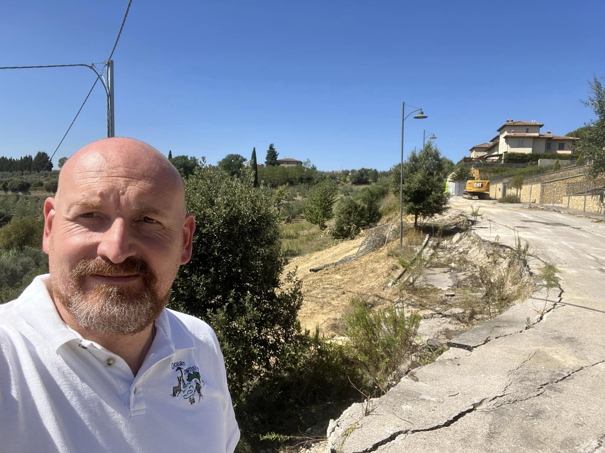 La frana di via Pertini (Fonte foto Comune di Barberino e Tavarnelle)