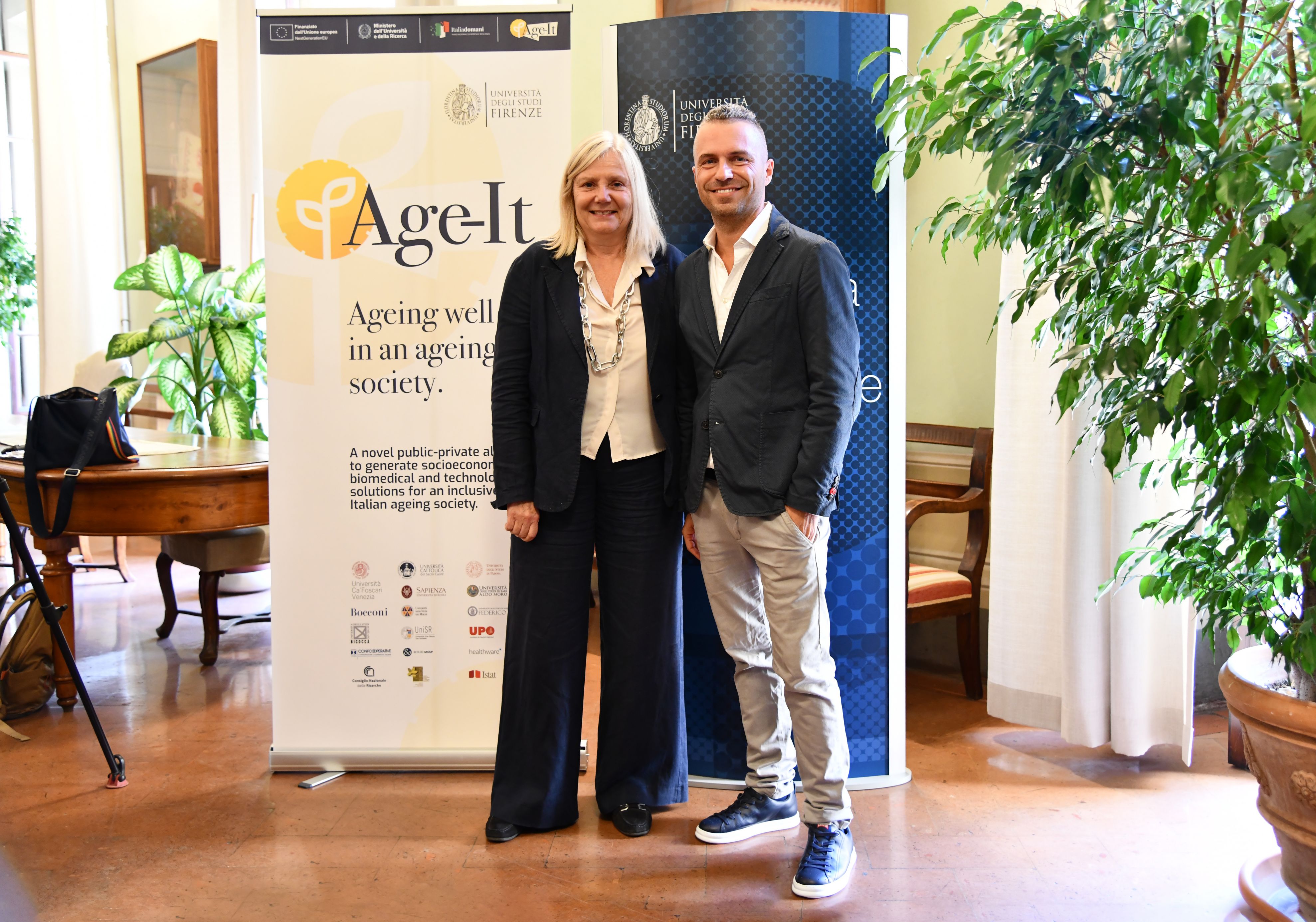 La rettrice Unifi Alessandra Petrucci e il coordinatore Daniele Vignoli (Fonte foto Università degli Studi di Firenze)