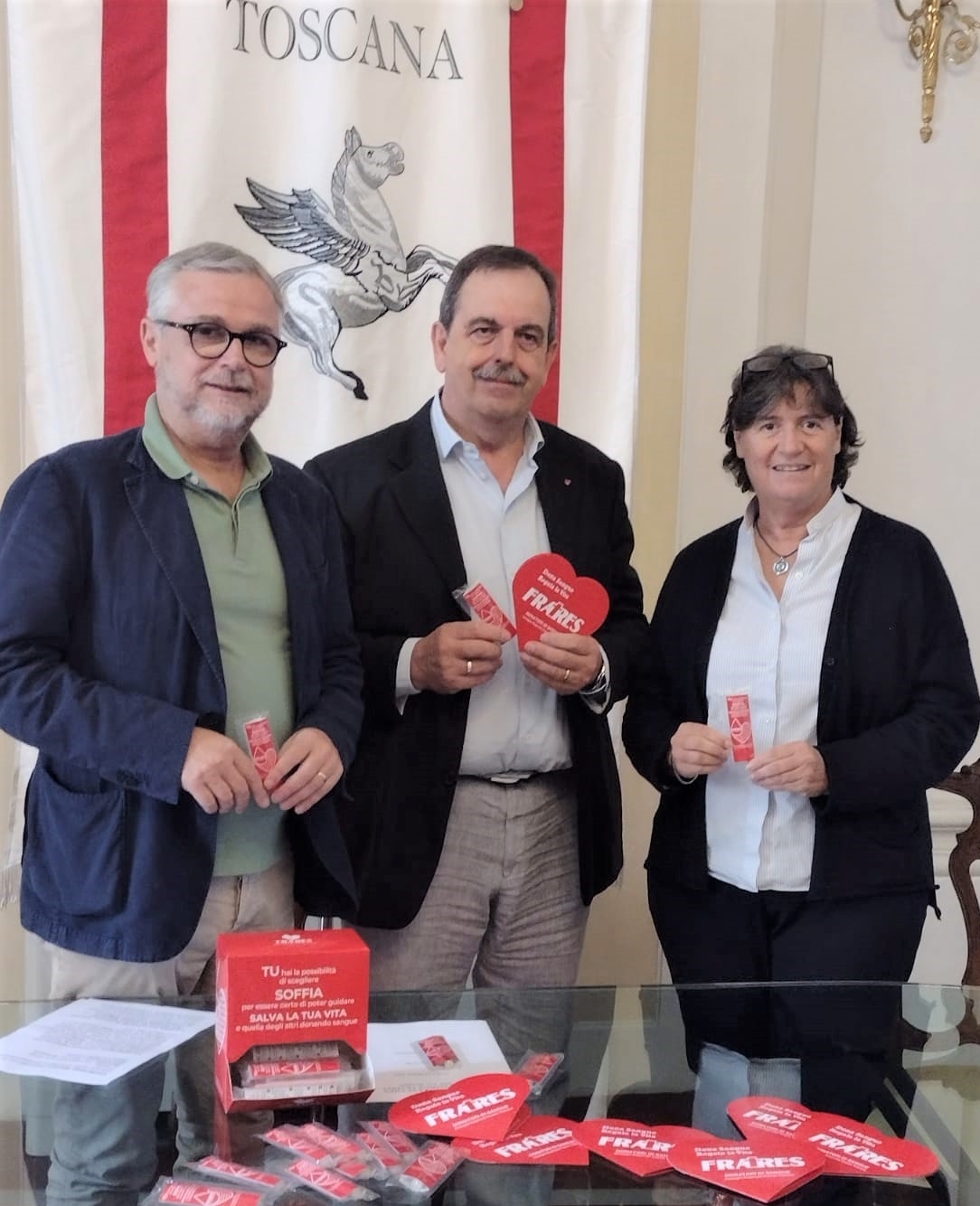 Successo per gli “Etilometri per la vita”: Fratres Toscana ne ha distribuiti 10 mila (Foto da Comunicato Regione Toscana/Fratres)