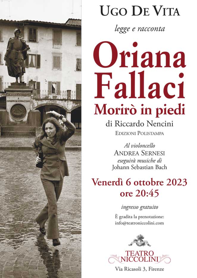 Oriana Fallaci Moriro' in piedi