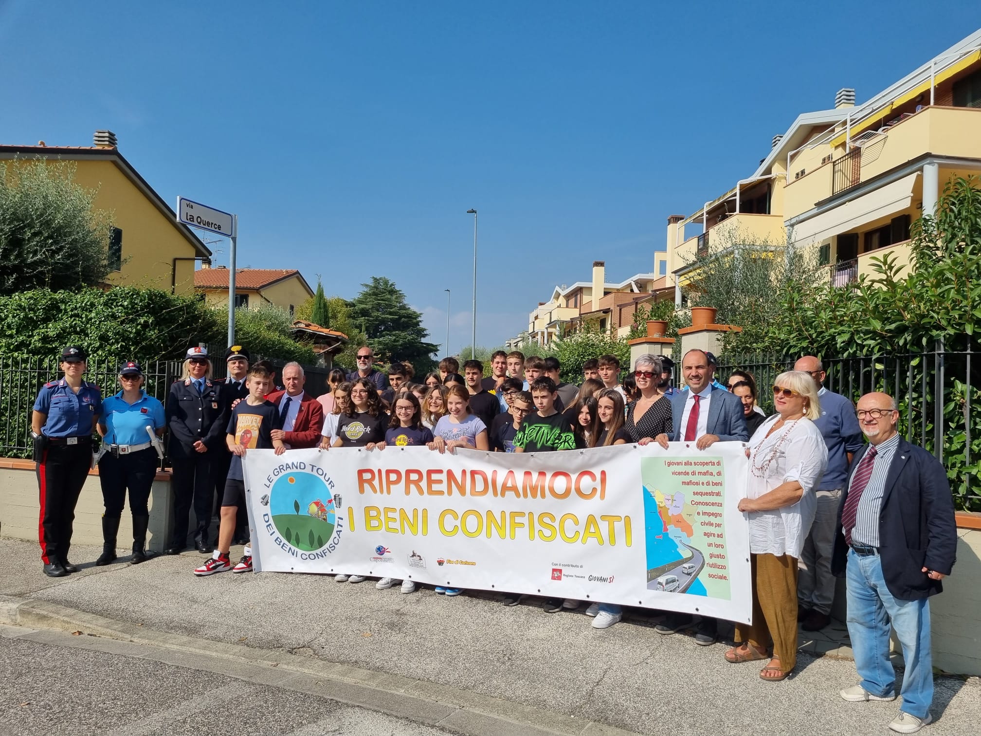 Le Grand Tour dei beni confiscati stamani era a Montemurlo