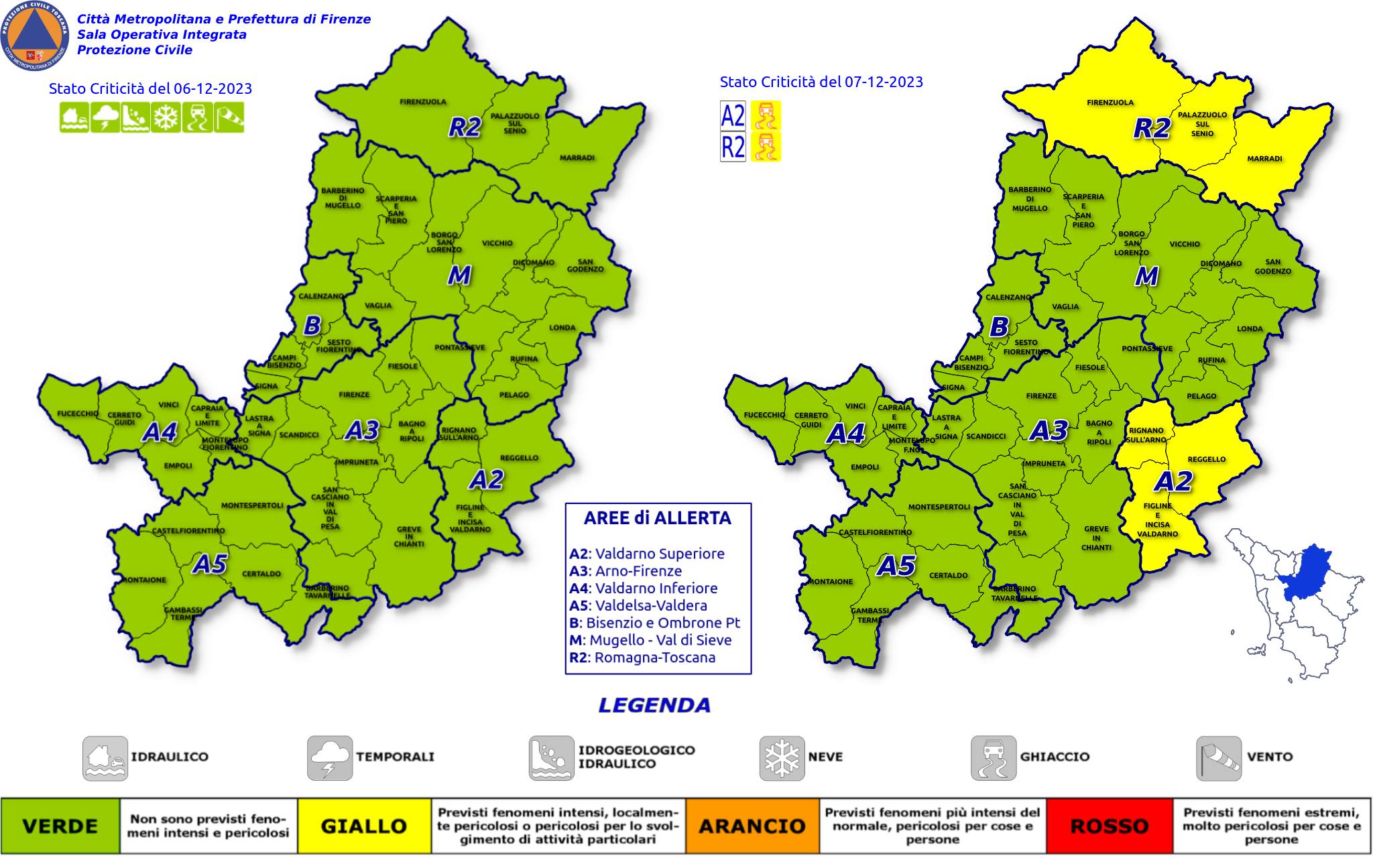 Allerta meteo codice giallo per ghiaccio