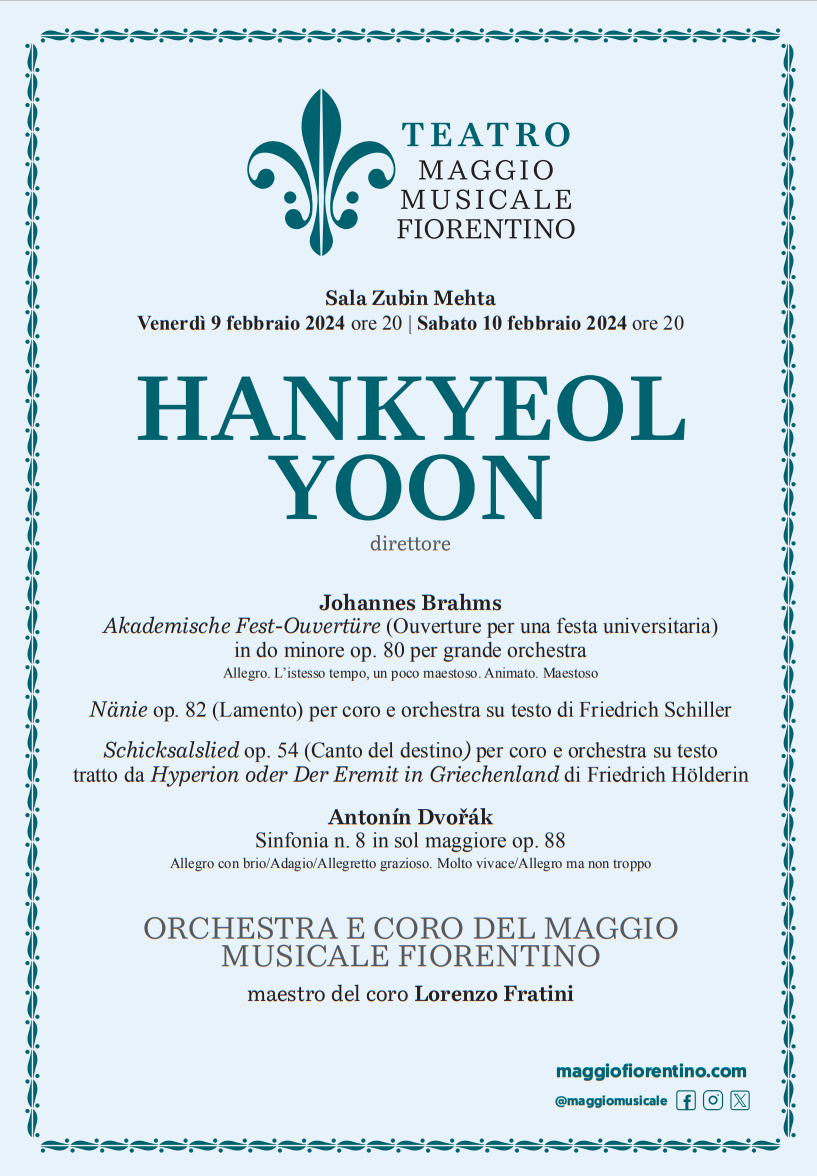 Maggio Fiorentino: Hankyeol Yoon, al suo debutto in Italia, dirige Orchestra e del Coro del Maggio 