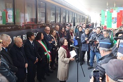 Treno del ricordo, un momento della cerimonia (foto Antonello Serino - Met Ufficio Stampa)