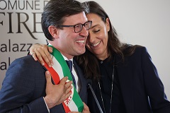 Passaggio di consegne fra Dario Nardella e Sara Funaro (foto Antonello Serino - Met Ufficio Stampa)